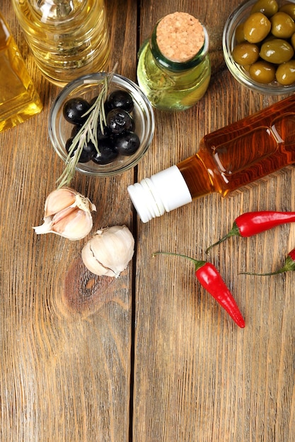 Deska z różnymi przyprawami